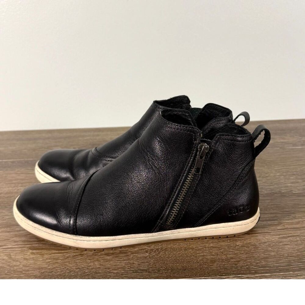 Taos Bootsie Bot Black Leather Ankle Booties Womens 8.5 Comfort